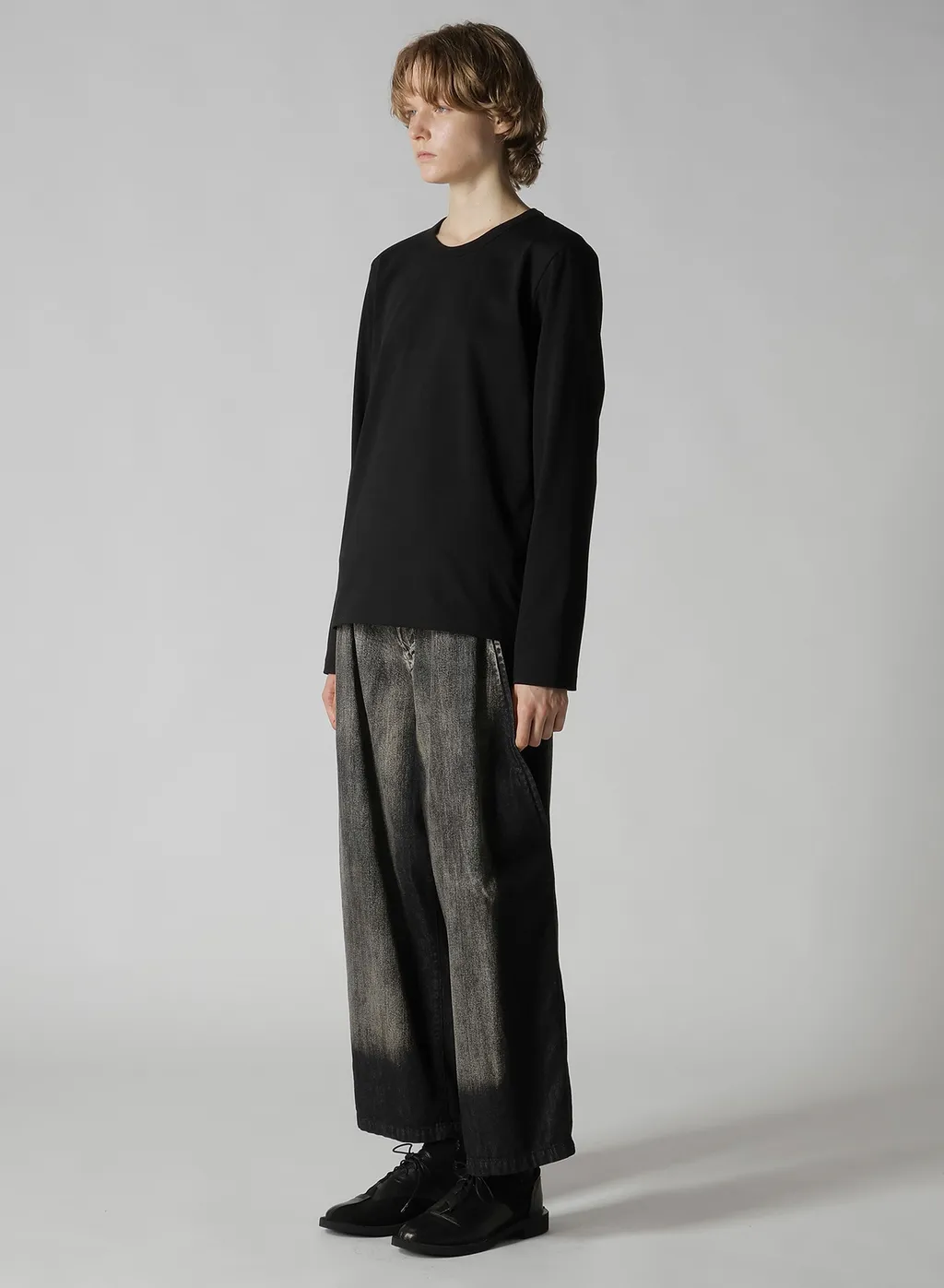 Hard Twisted Jersey Y's Stitch Long Sleeve T