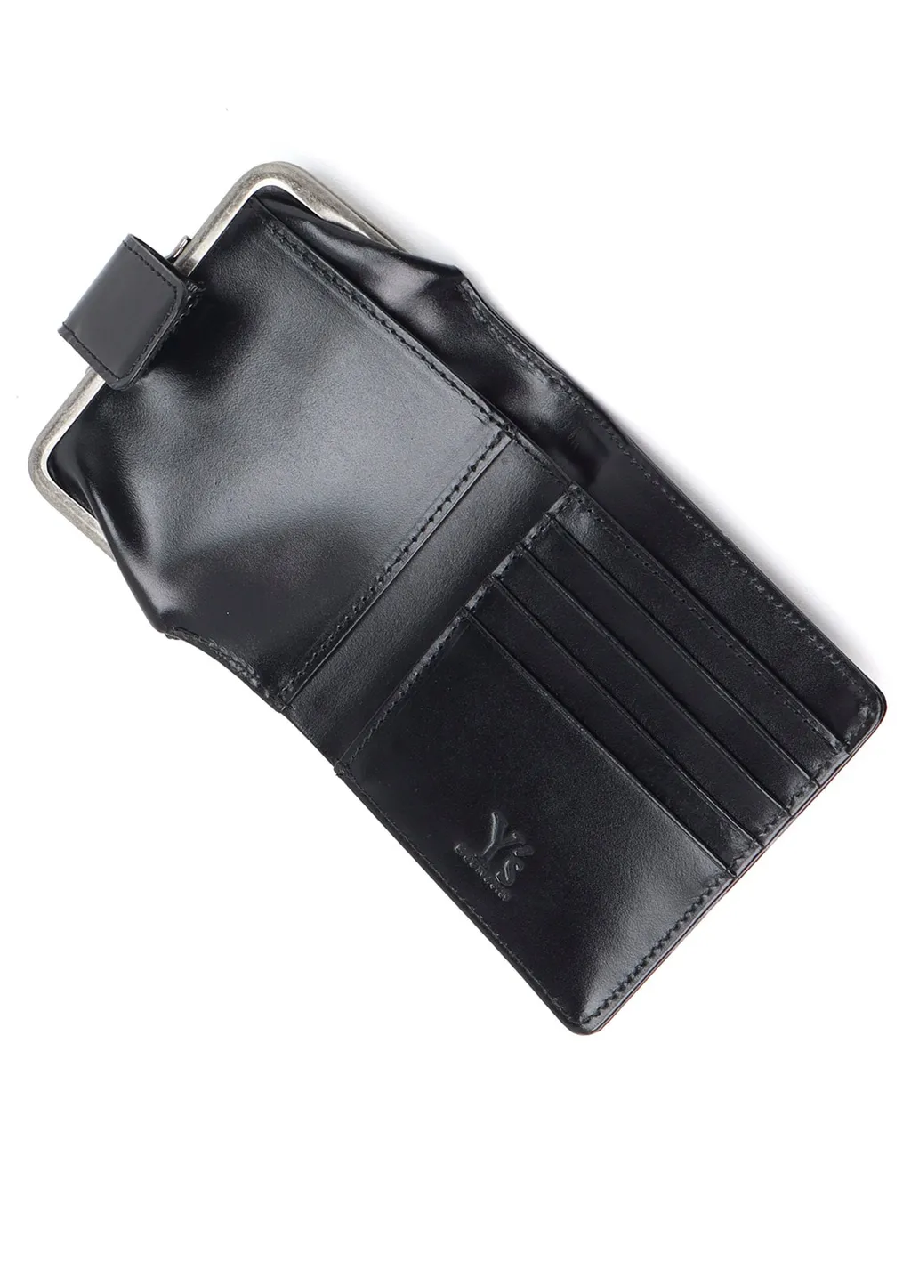 Dot Print Glossy Smooth Leather Small Wallet
