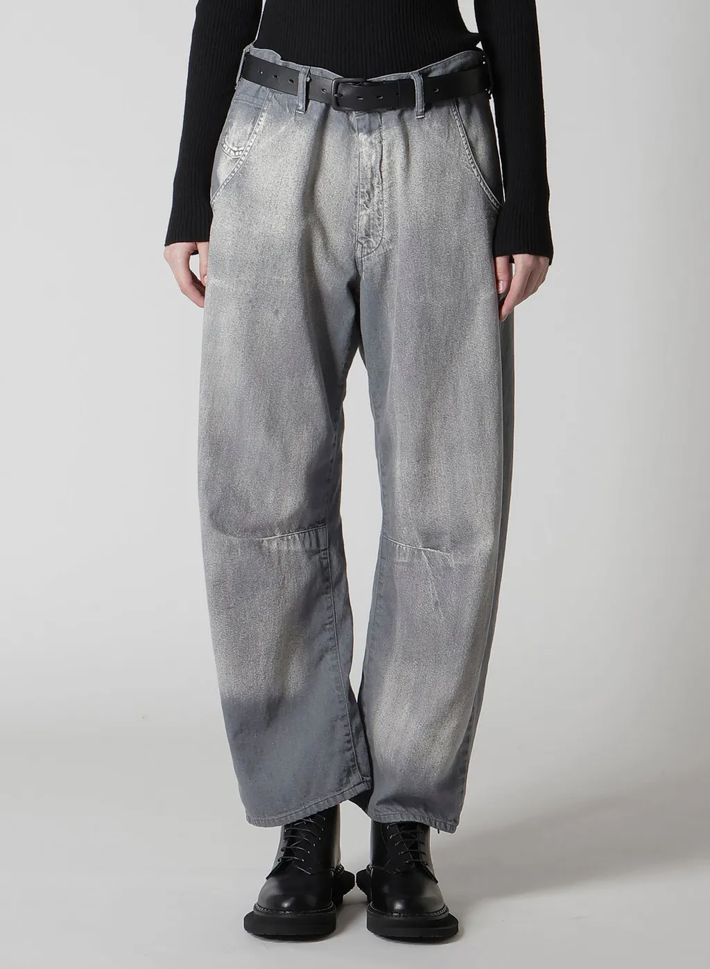 Spotted Denim Wide Pants