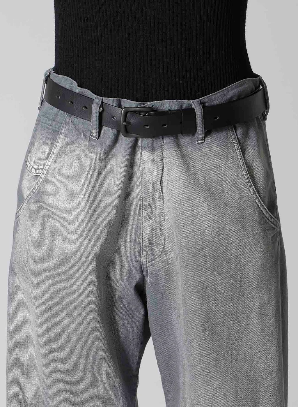 Spotted Denim Wide Pants