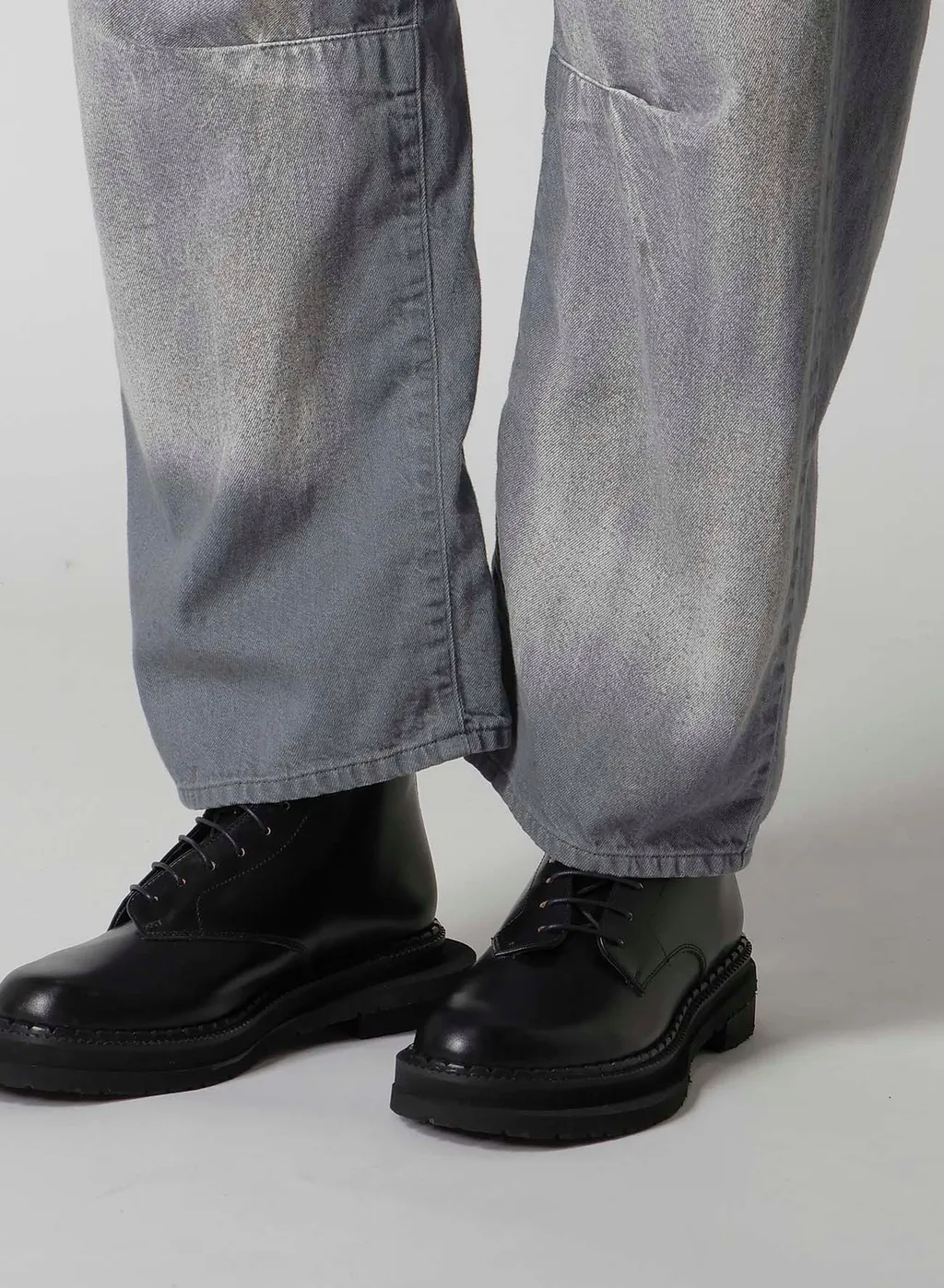Spotted Denim Wide Pants
