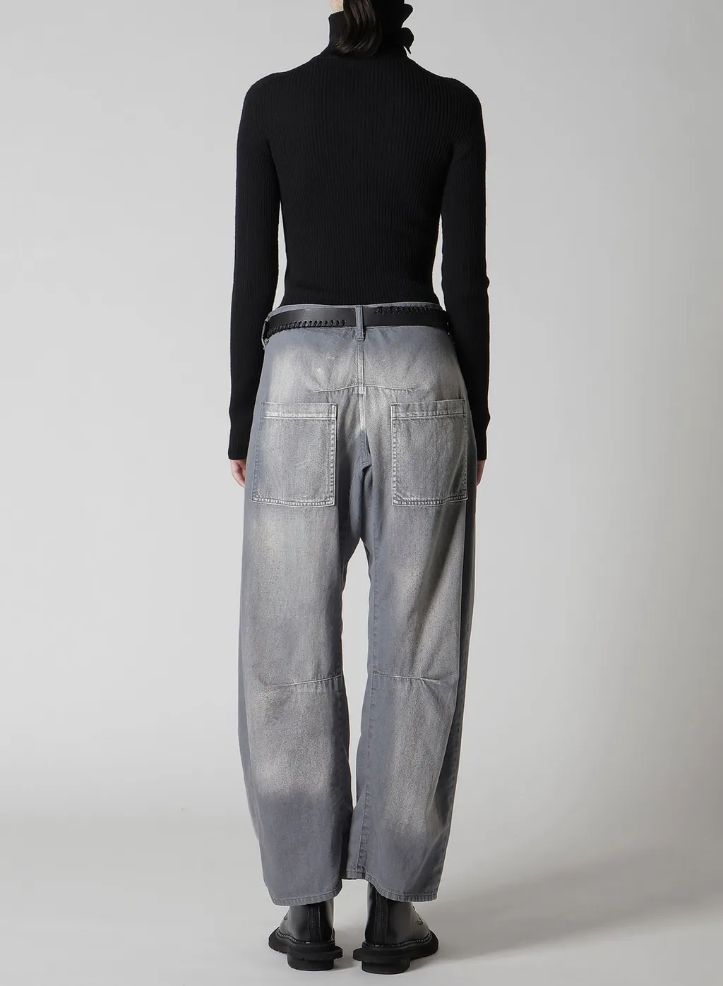 Spotted Denim Wide Pants