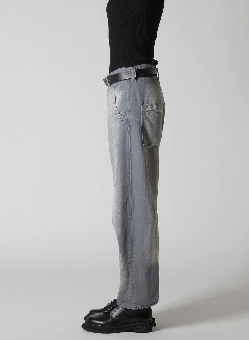 Spotted Denim Wide Pants