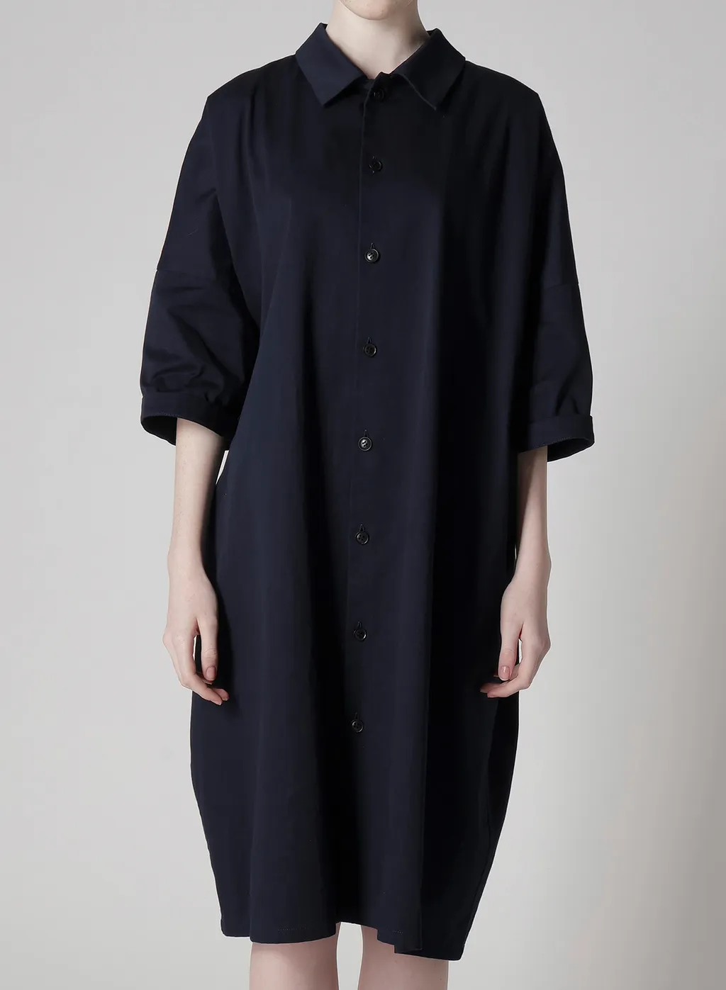 [Y's Born Product] Cotton Twill Half Sleeve Dress
