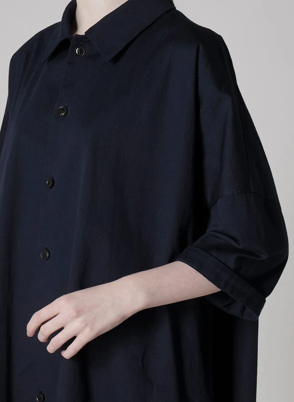 [Y's Born Product] Cotton Twill Half Sleeve Dress