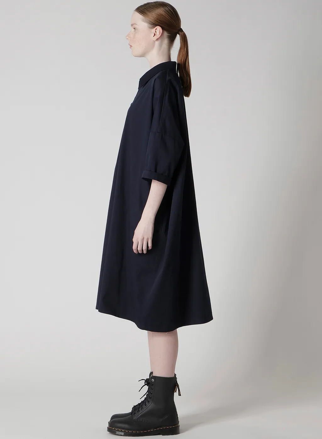 [Y's Born Product] Cotton Twill Half Sleeve Dress