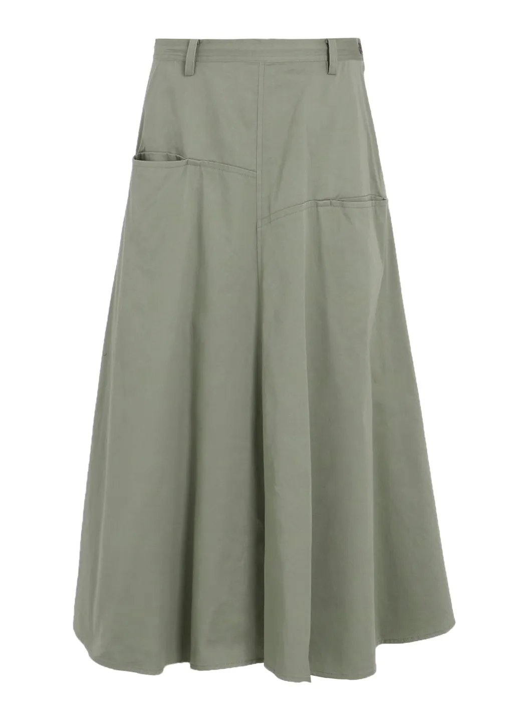 [Y's Born Product] Cotton Twill Front Panel Pocket Skirt