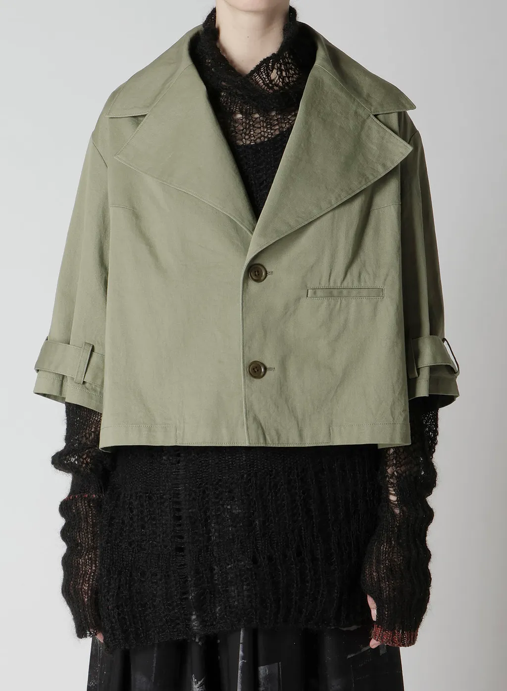 [Y's Born Product] Cotton Twill Wide Collar Jacket