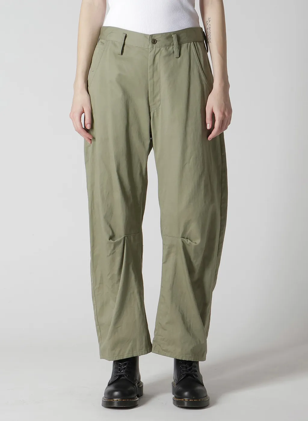[Y's Born Product] Cotton Twill Wide Pants