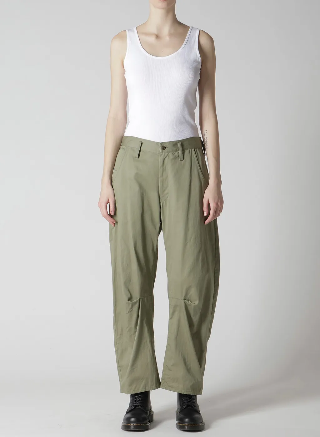 [Y's Born Product] Cotton Twill Wide Pants