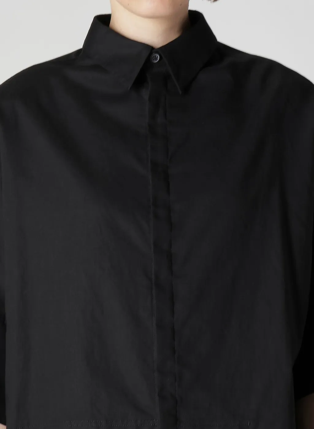 [Y's Born Product] Thin Cotton Twill Wide Cuffs Shirt