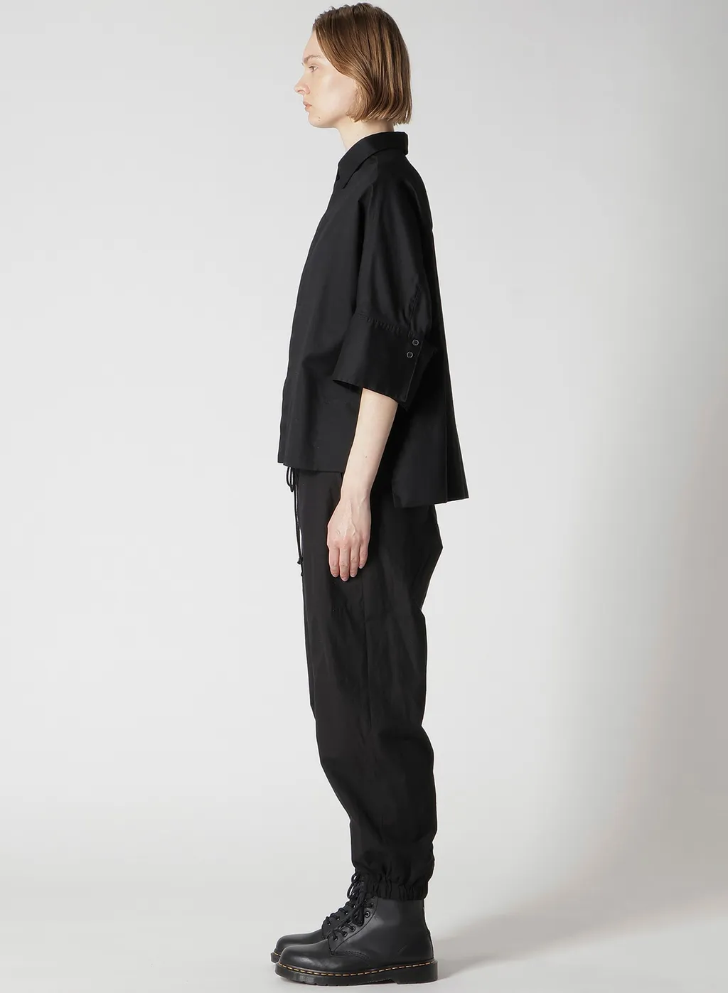 [Y's Born Product] Thin Cotton Twill Wide Cuffs Shirt