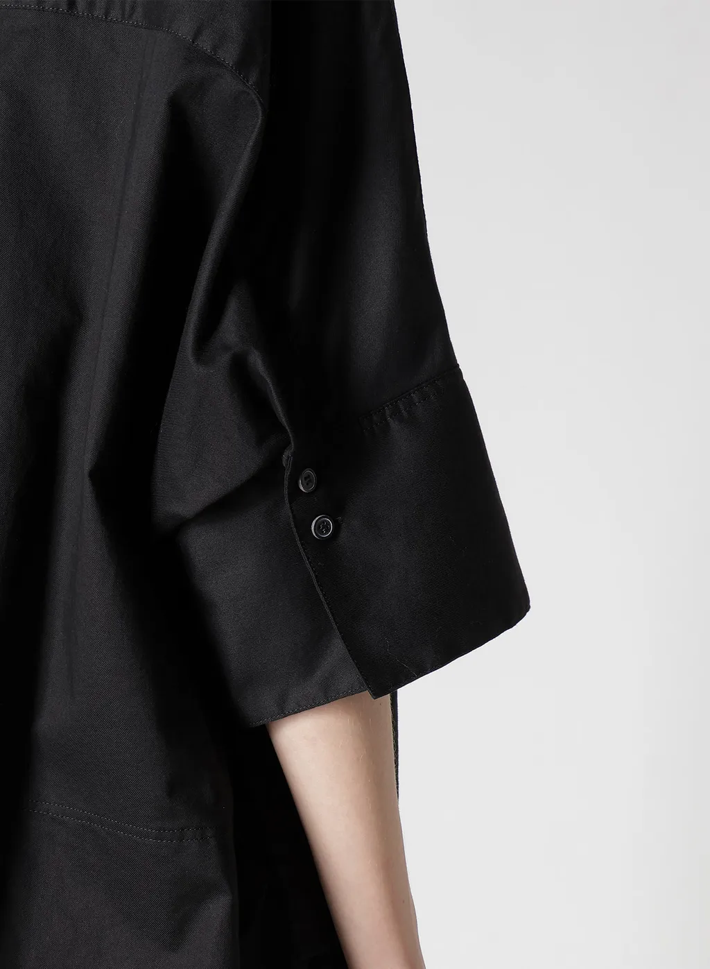 [Y's Born Product] Thin Cotton Twill Wide Cuffs Shirt