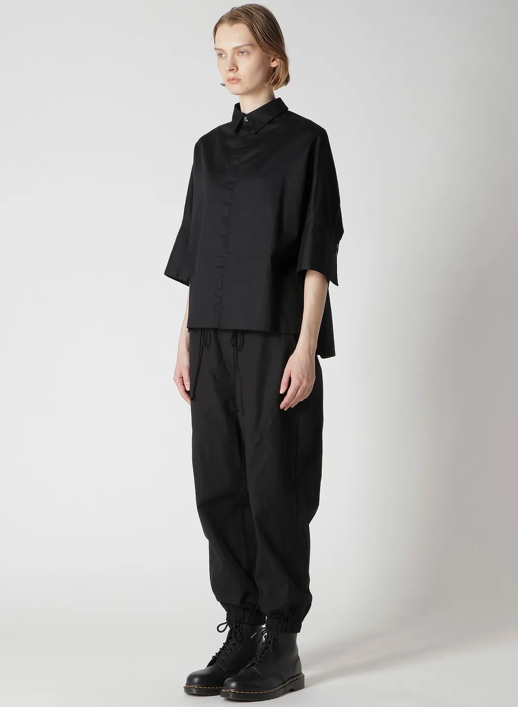 [Y's Born Product] Thin Cotton Twill Wide Cuffs Shirt