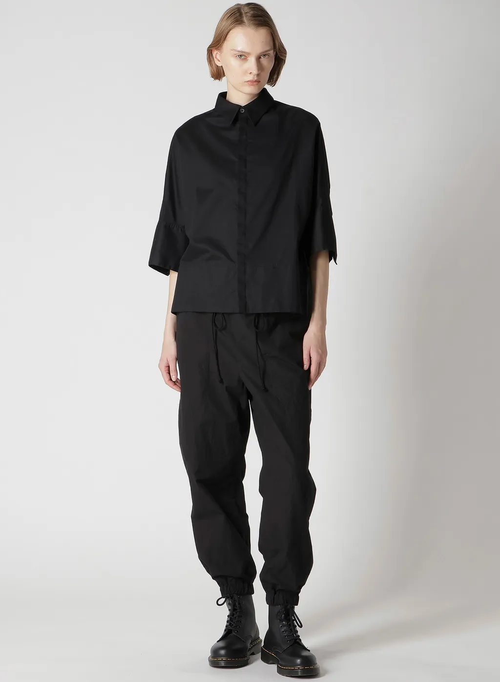 [Y's Born Product] Thin Cotton Twill Wide Cuffs Shirt