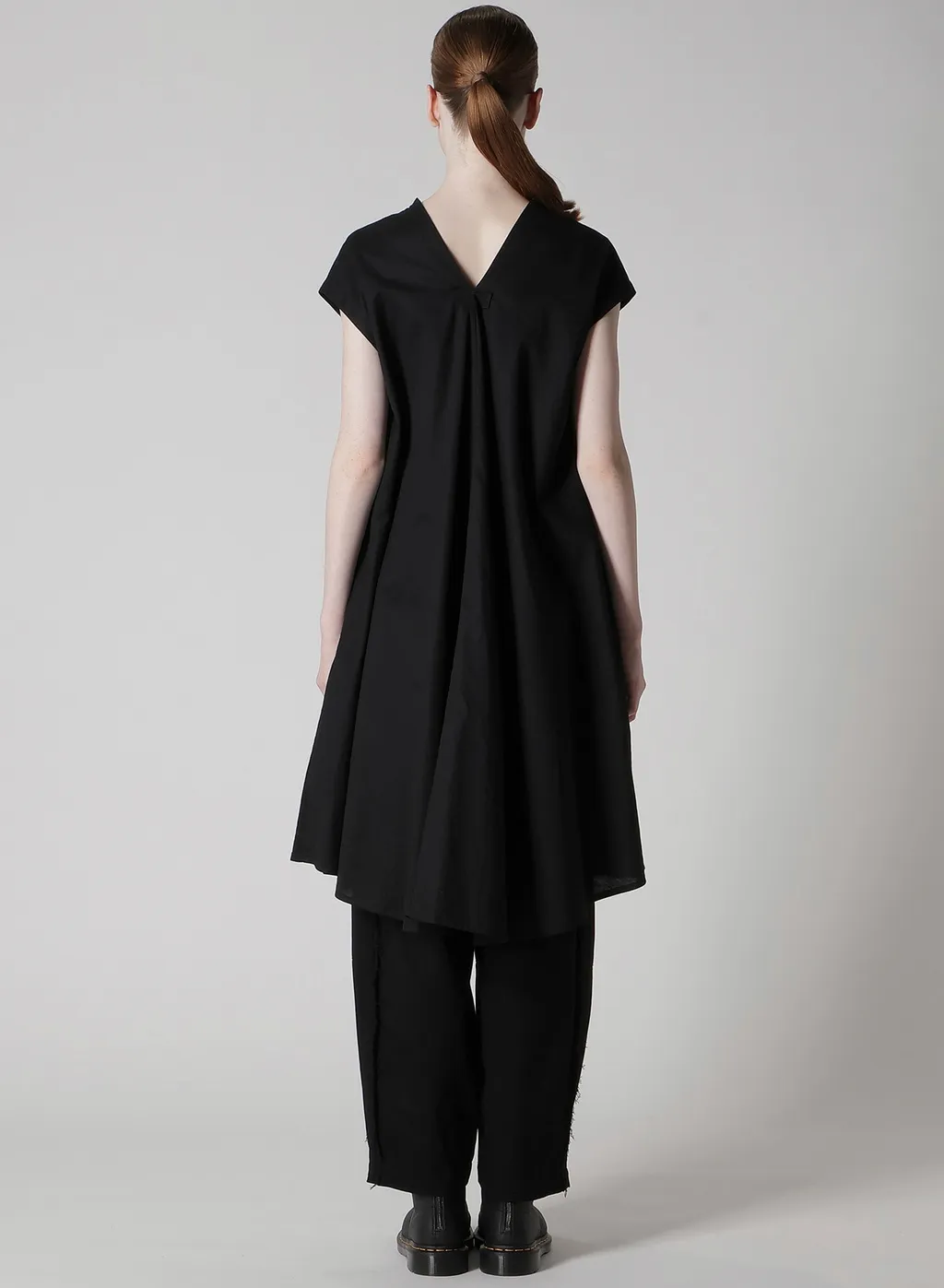 [Y's Born Product] Thin Cotton Twill French Sleeve Dress