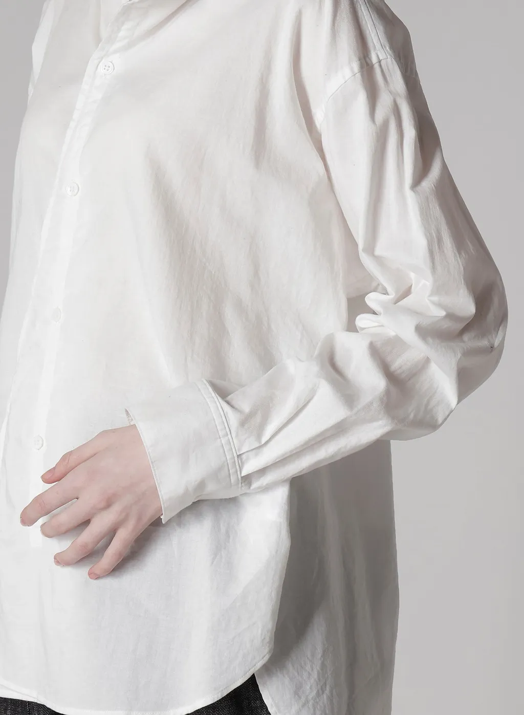 [Y's Born Product] Thin Cotton Twill Fringe Collar Blouse