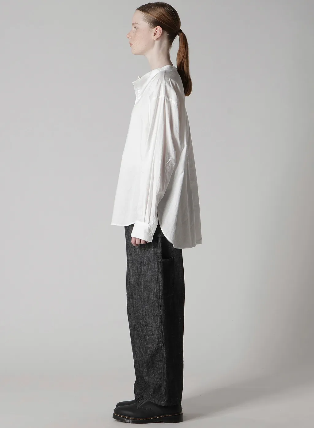 [Y's Born Product] Thin Cotton Twill Fringe Collar Blouse