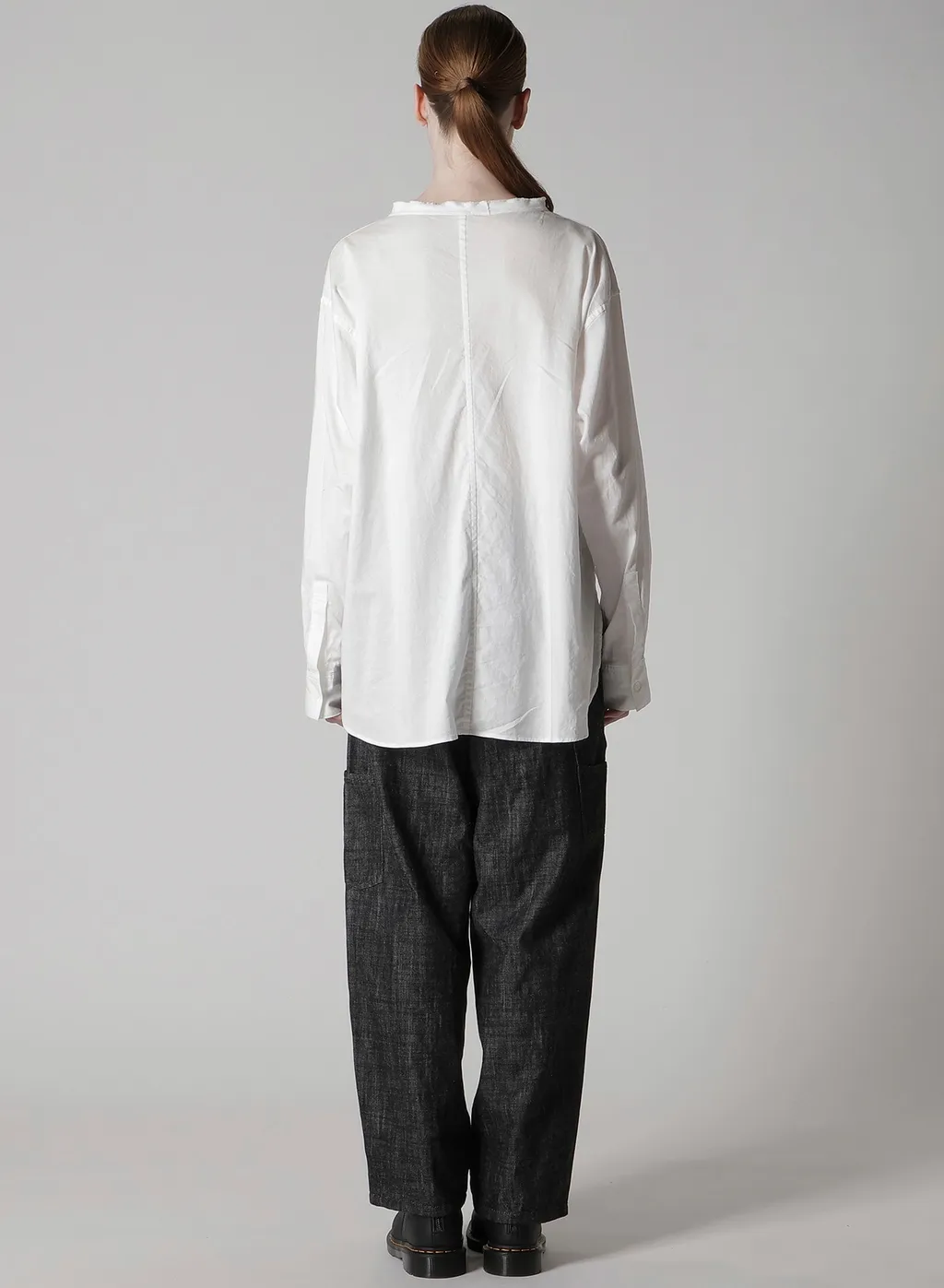 [Y's Born Product] Thin Cotton Twill Fringe Collar Blouse