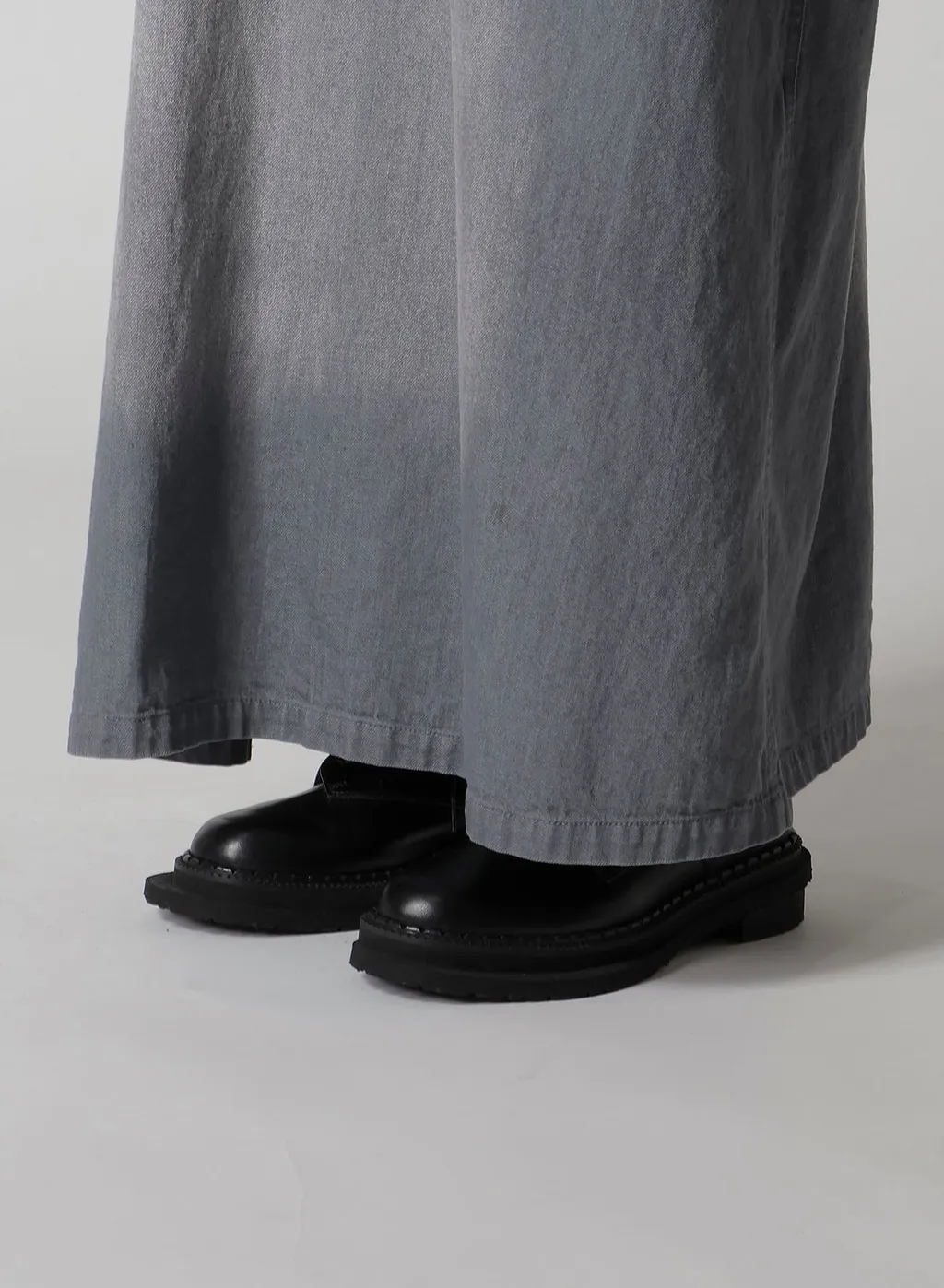 Spotted Denim Salopette Skirt