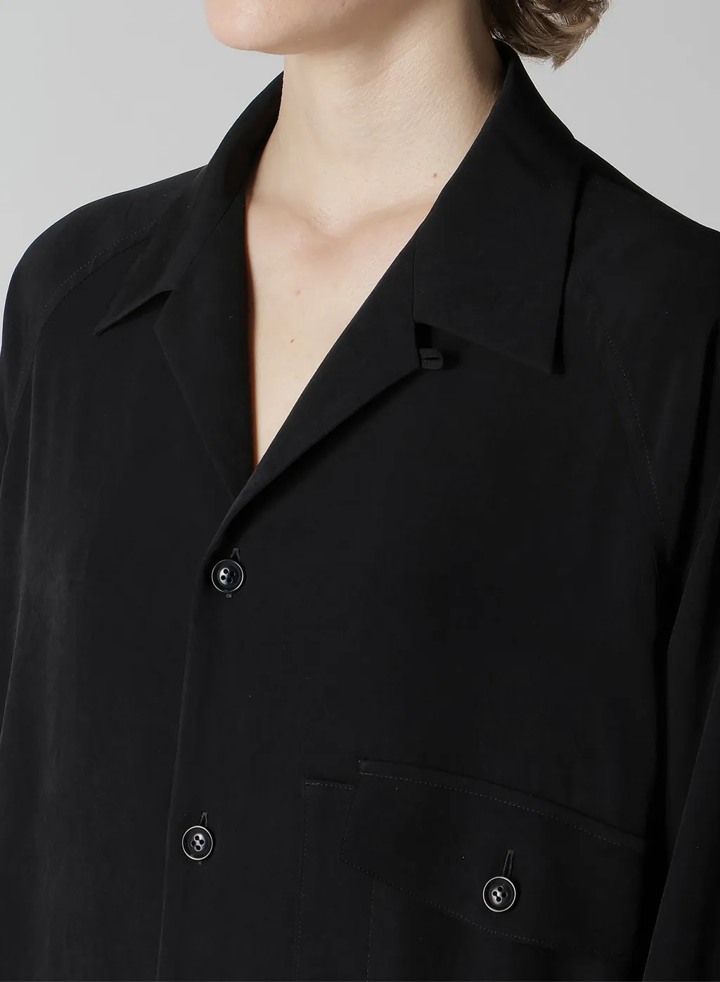 Ta/Pe Crepe De Chine Open Collar Dress