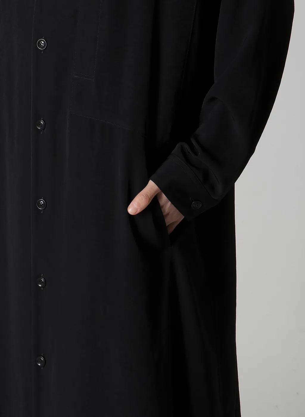 Ta/Pe Crepe De Chine Open Collar Dress