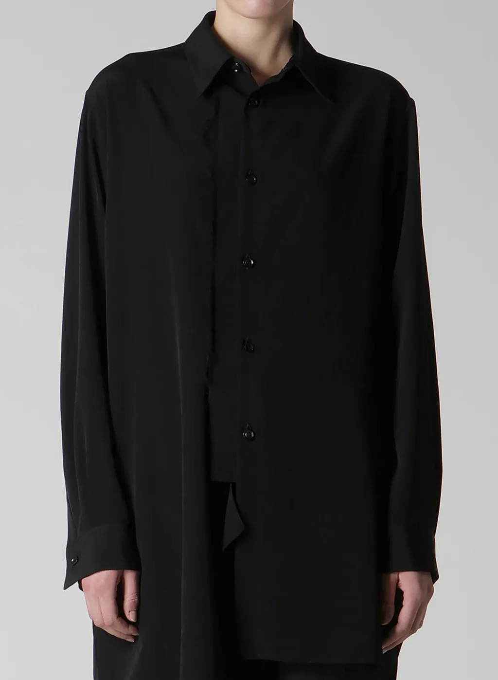 Ta/Pe Crepe De Chine Asymmetric Blouse