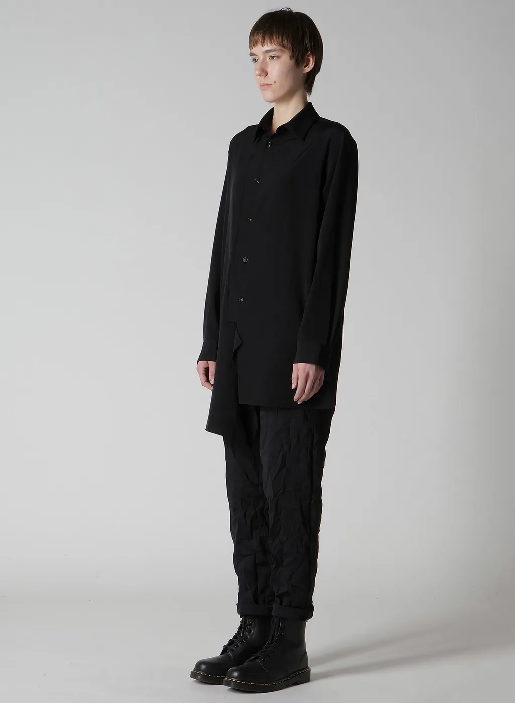 Ta/Pe Crepe De Chine Asymmetric Blouse