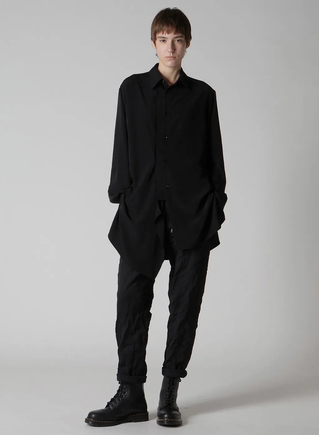 Ta/Pe Crepe De Chine Asymmetric Blouse
