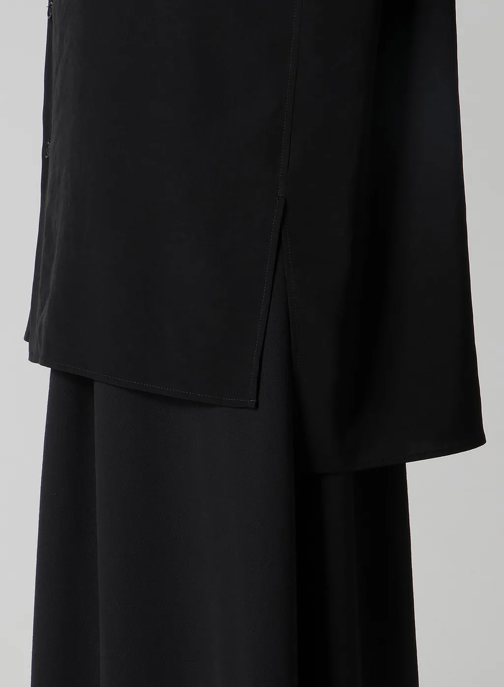 Ta/Pe Crepe De Chine Open Collart Shirt