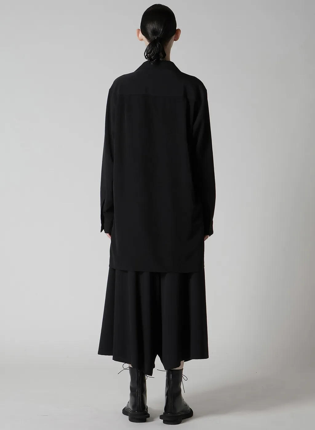 Ta/Pe Crepe De Chine Open Collart Shirt