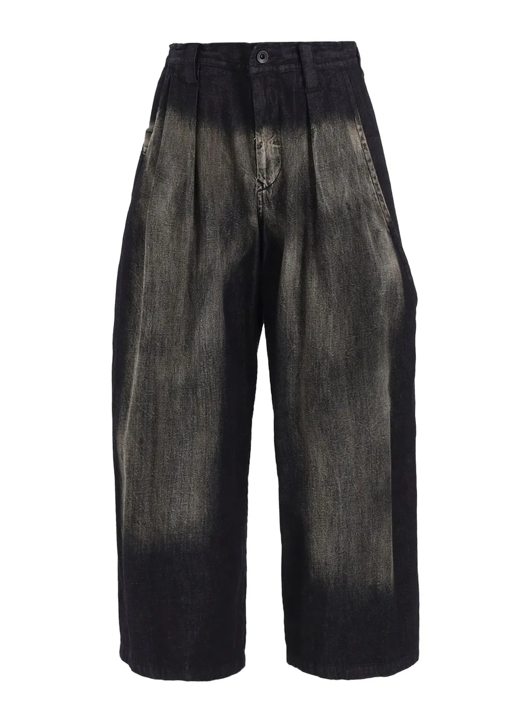 Spotted Denim Front Big Pocket Pants