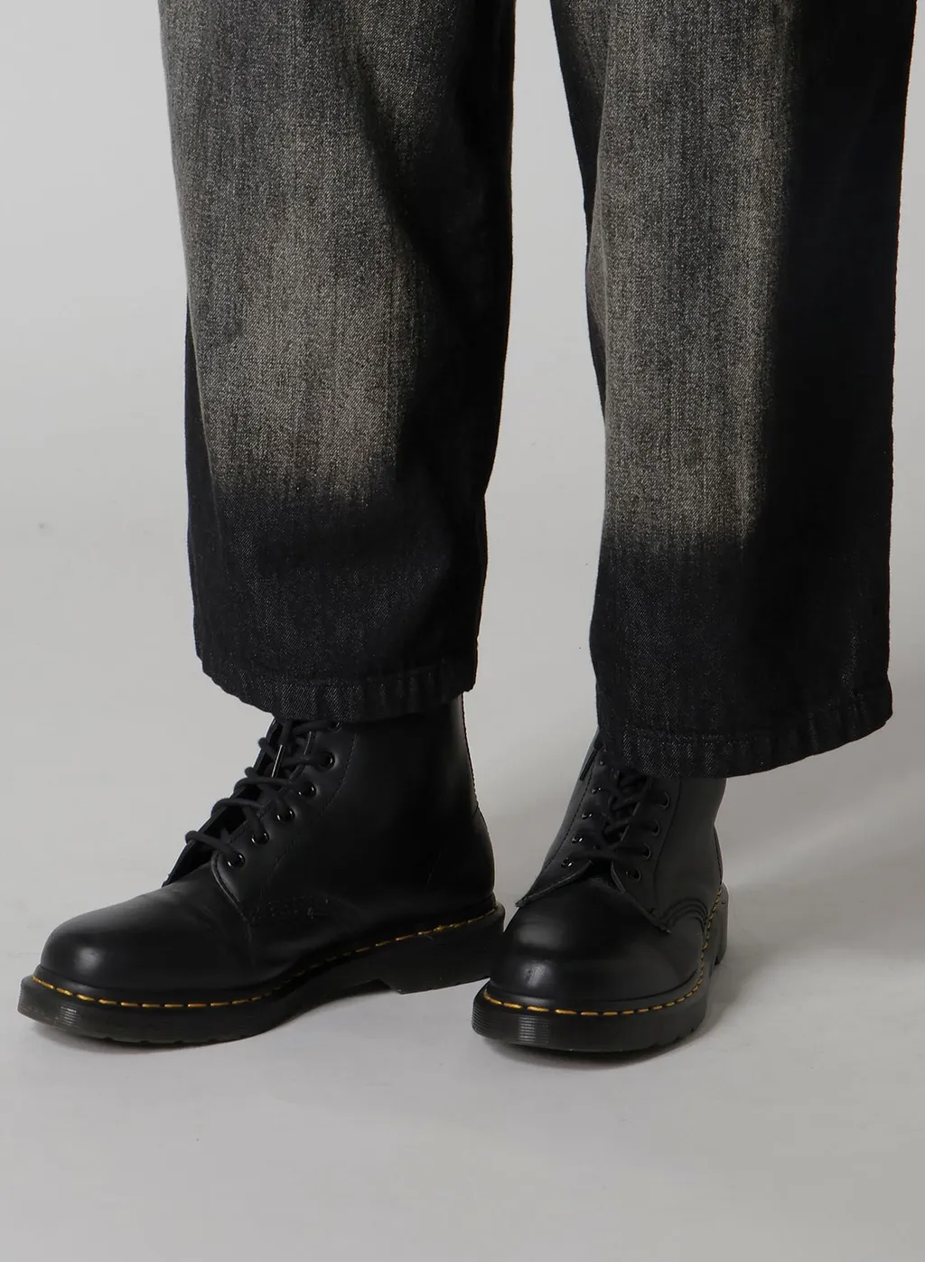 Spotted Denim Front Big Pocket Pants