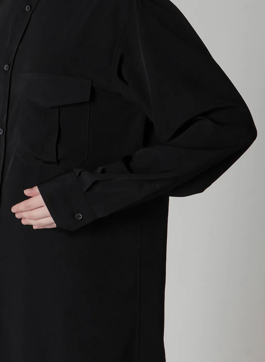 Ta/Pe Crepe De Chine Shoulder Loop Blouse