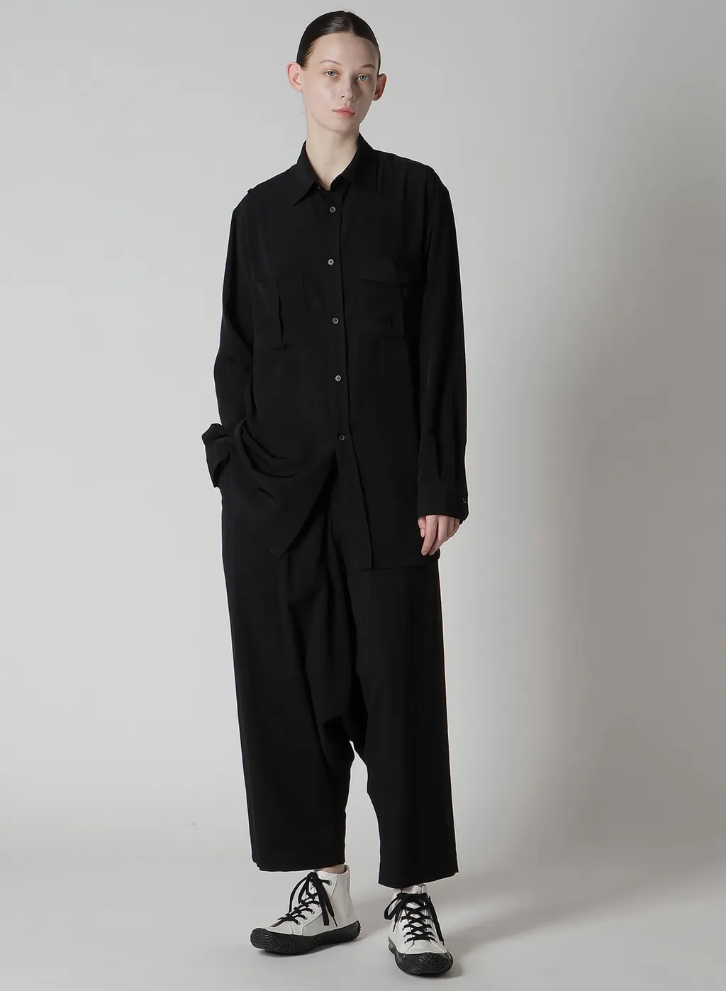Ta/Pe Crepe De Chine Shoulder Loop Blouse