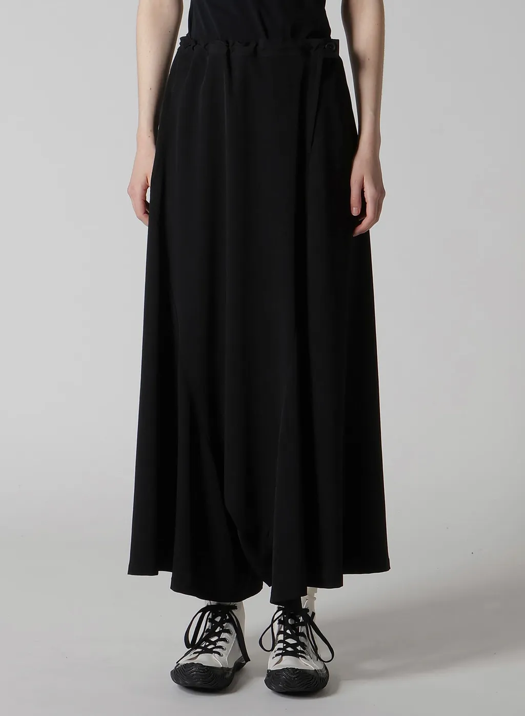 Ta/Pe Crepe De Chine Asymmetric Flare Pants
