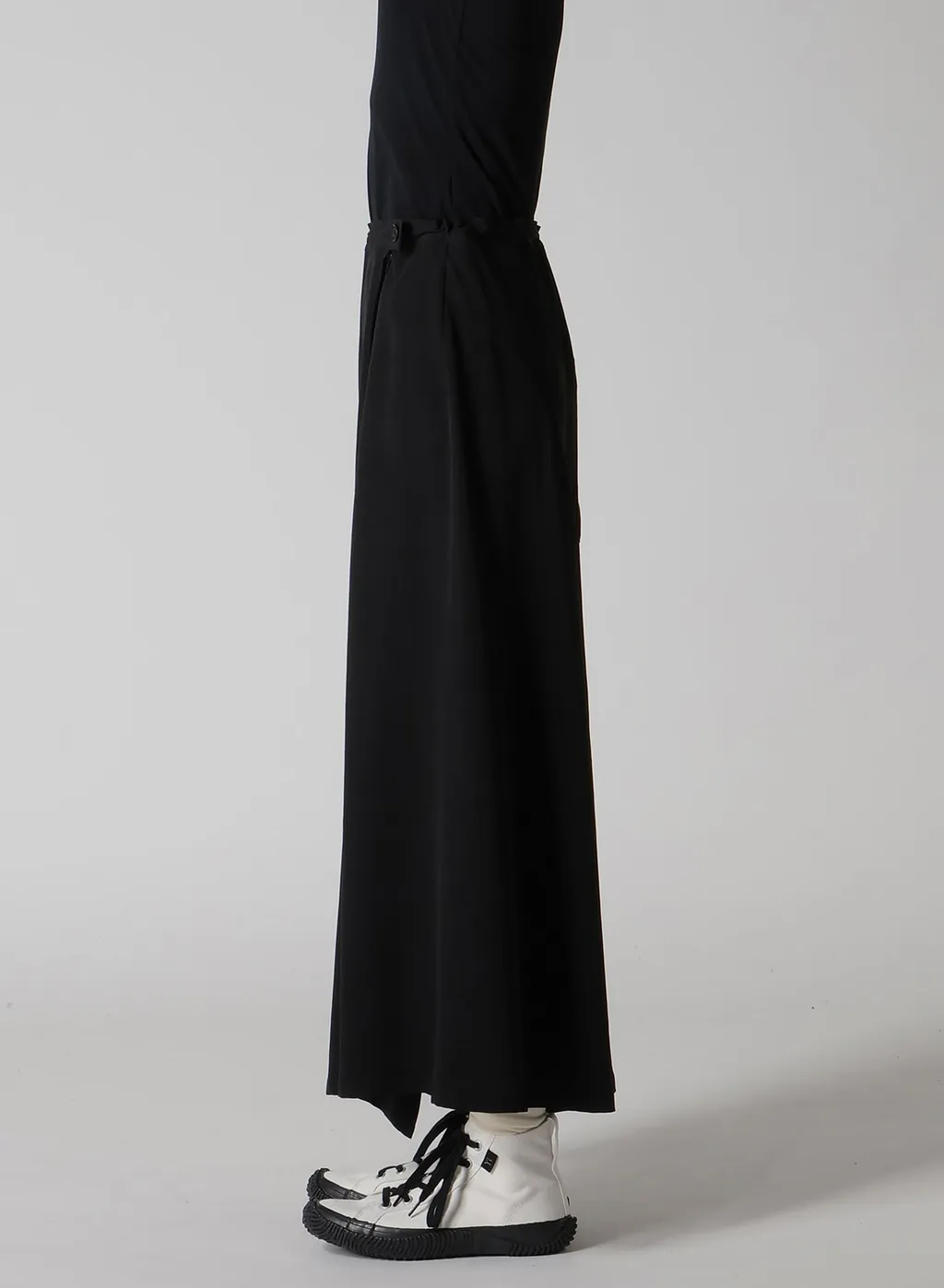 Ta/Pe Crepe De Chine Asymmetric Flare Pants