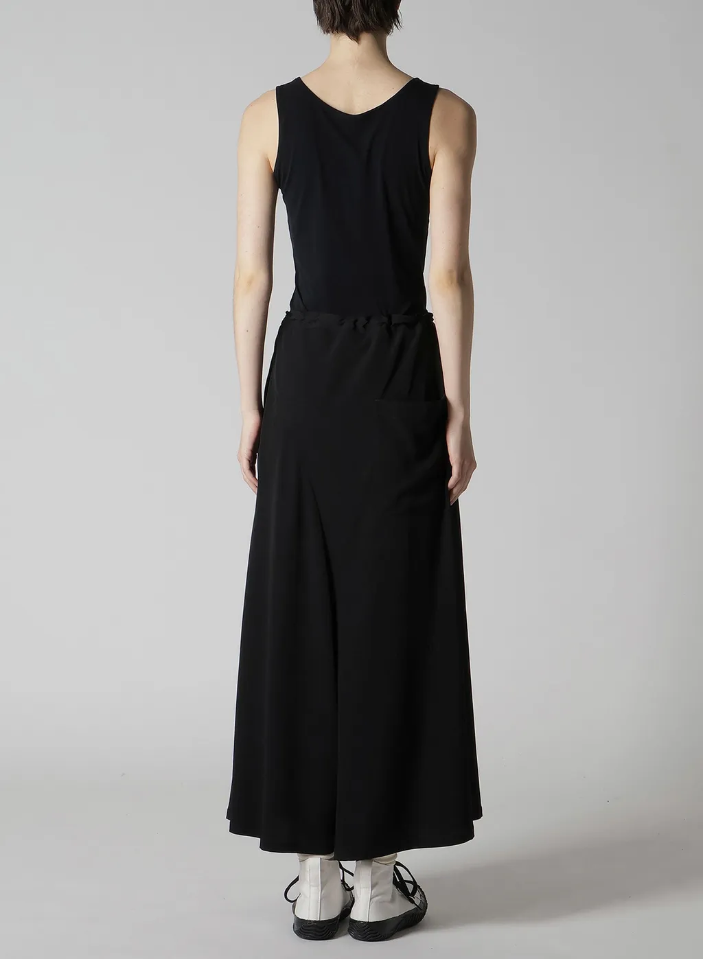 Ta/Pe Crepe De Chine Asymmetric Flare Pants