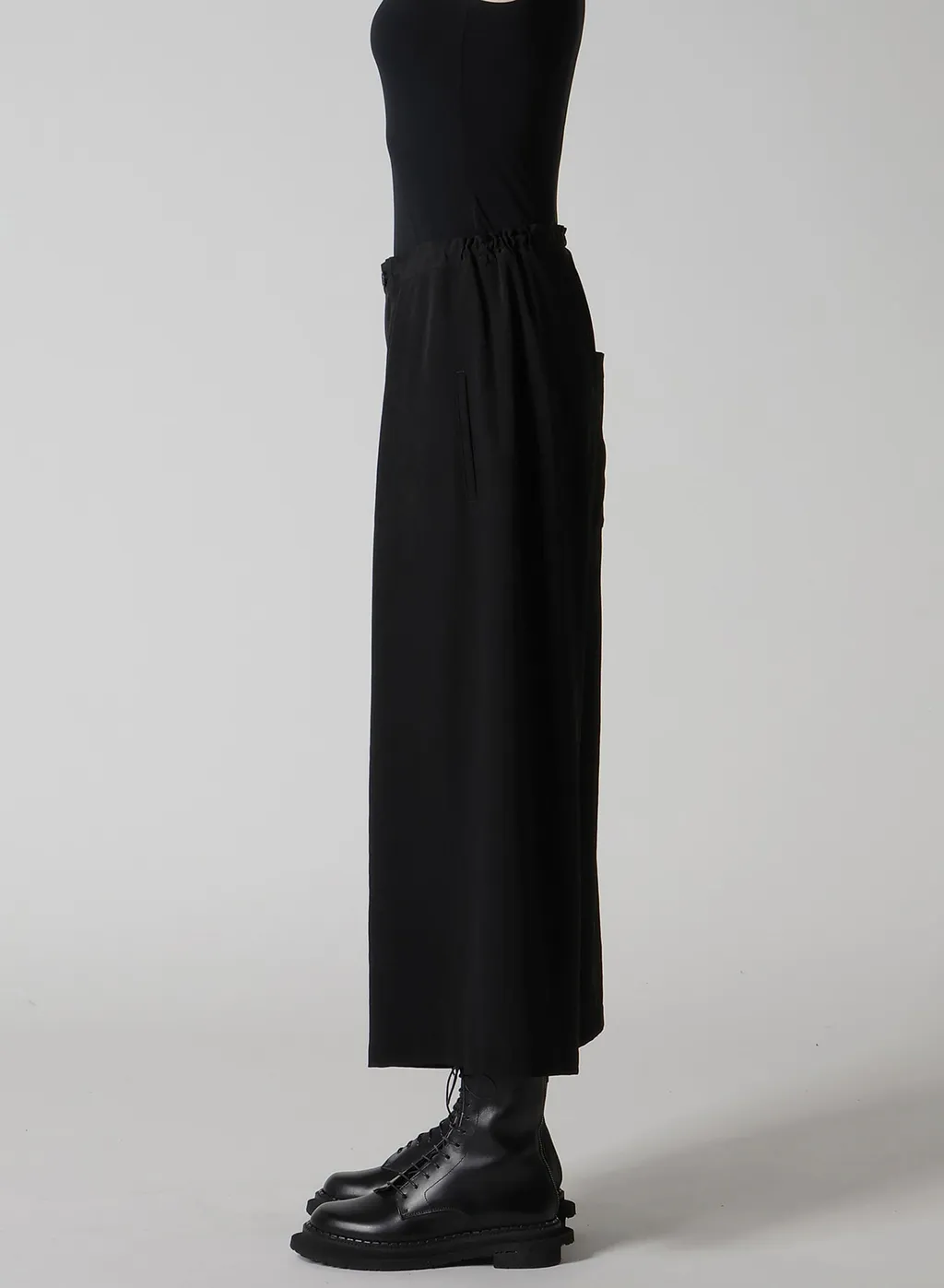 Ta/Pe Crepe De Chine Front Tuck Wide Pants