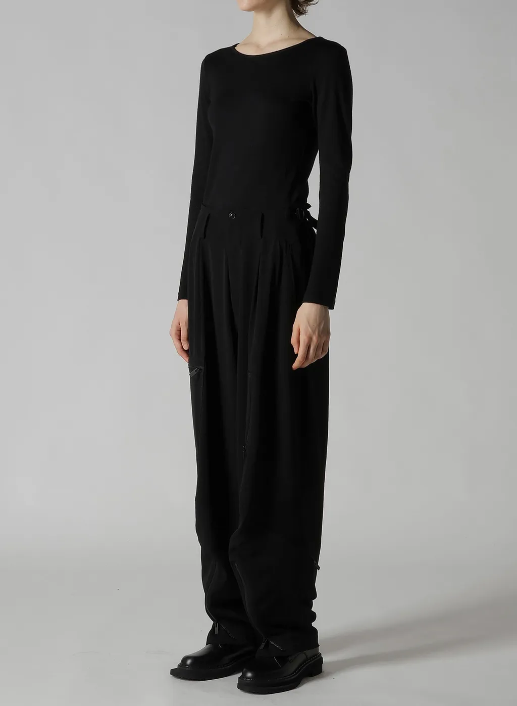 Ta/Pe Crepe De Chine Zip Pocket Pants