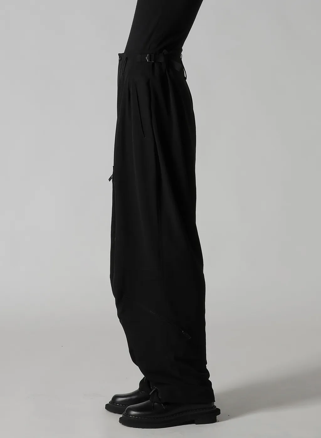 Ta/Pe Crepe De Chine Zip Pocket Pants