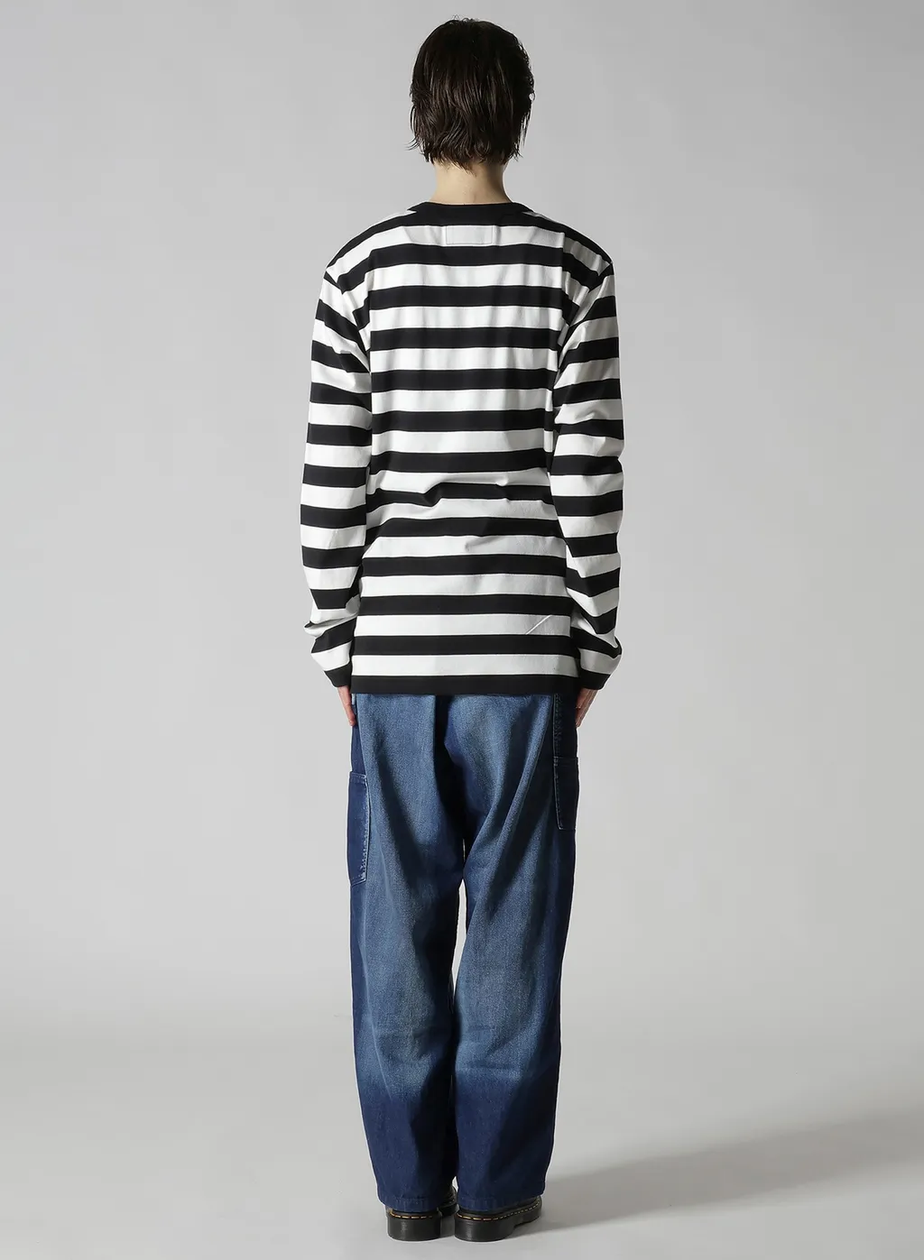 Flower Print/Stripe Y's Stitch Long Sleeve T