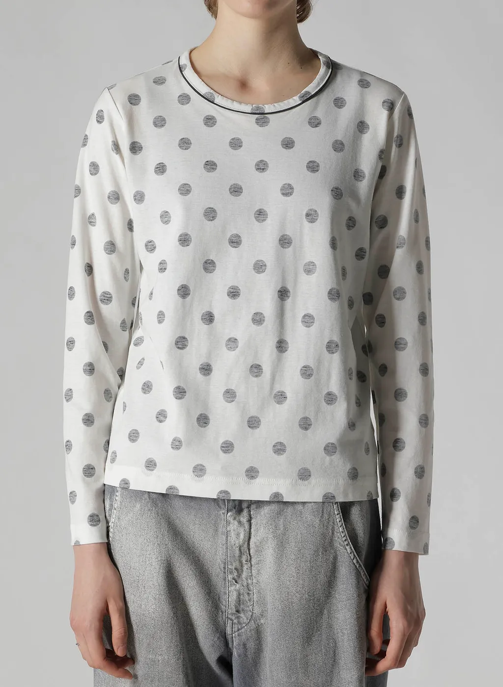Polka Dot Y's Stitch Long Sleeve T