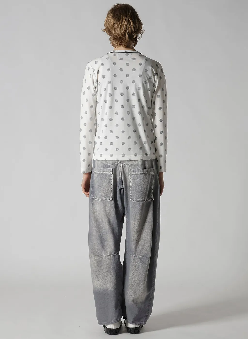 Polka Dot Y's Stitch Long Sleeve T