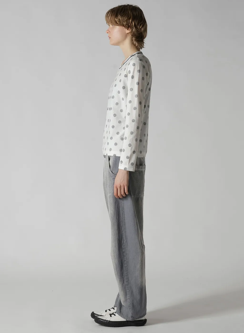 Polka Dot Y's Stitch Long Sleeve T