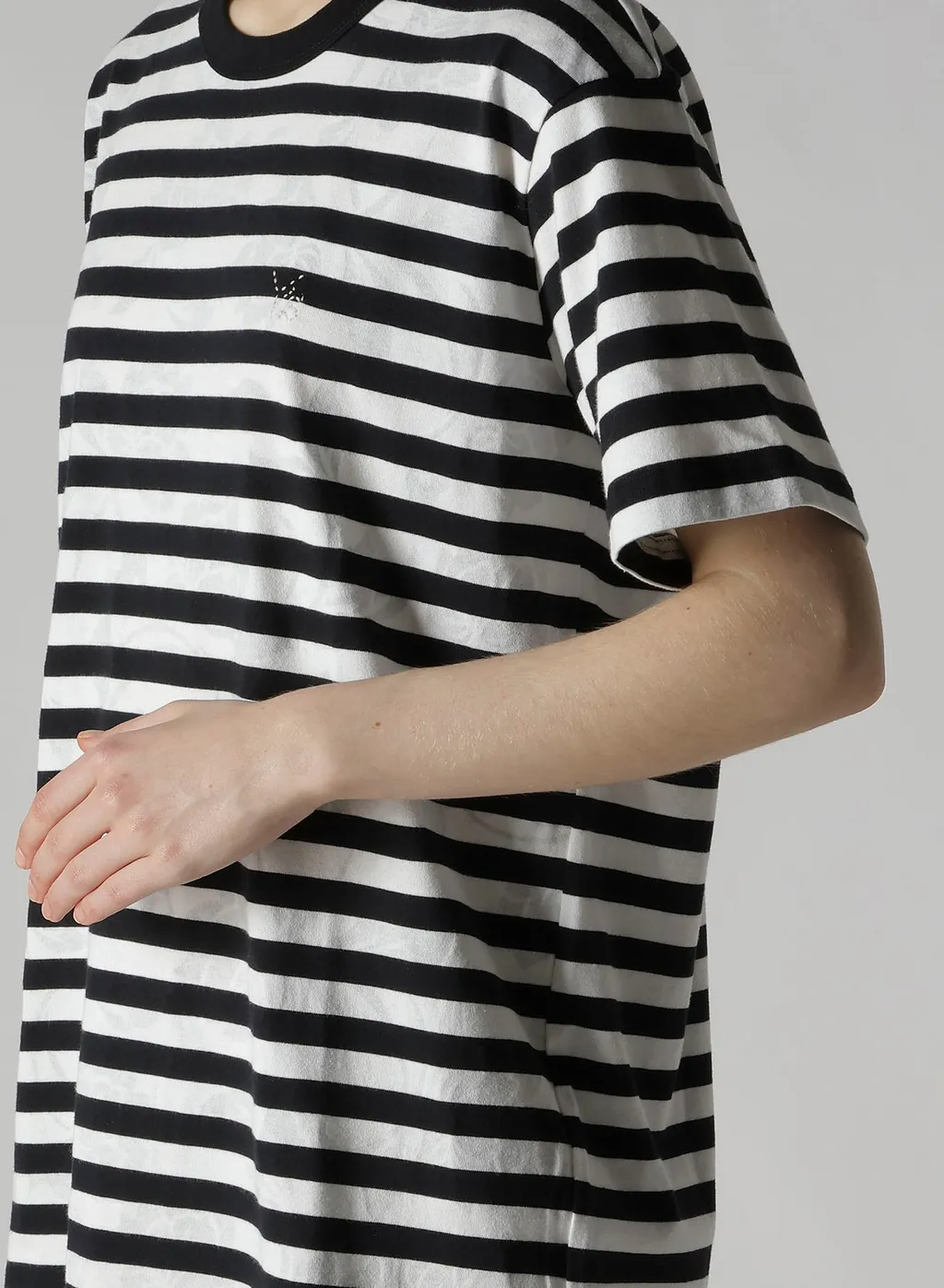 Flower Print/Stripe Y's Stitch T