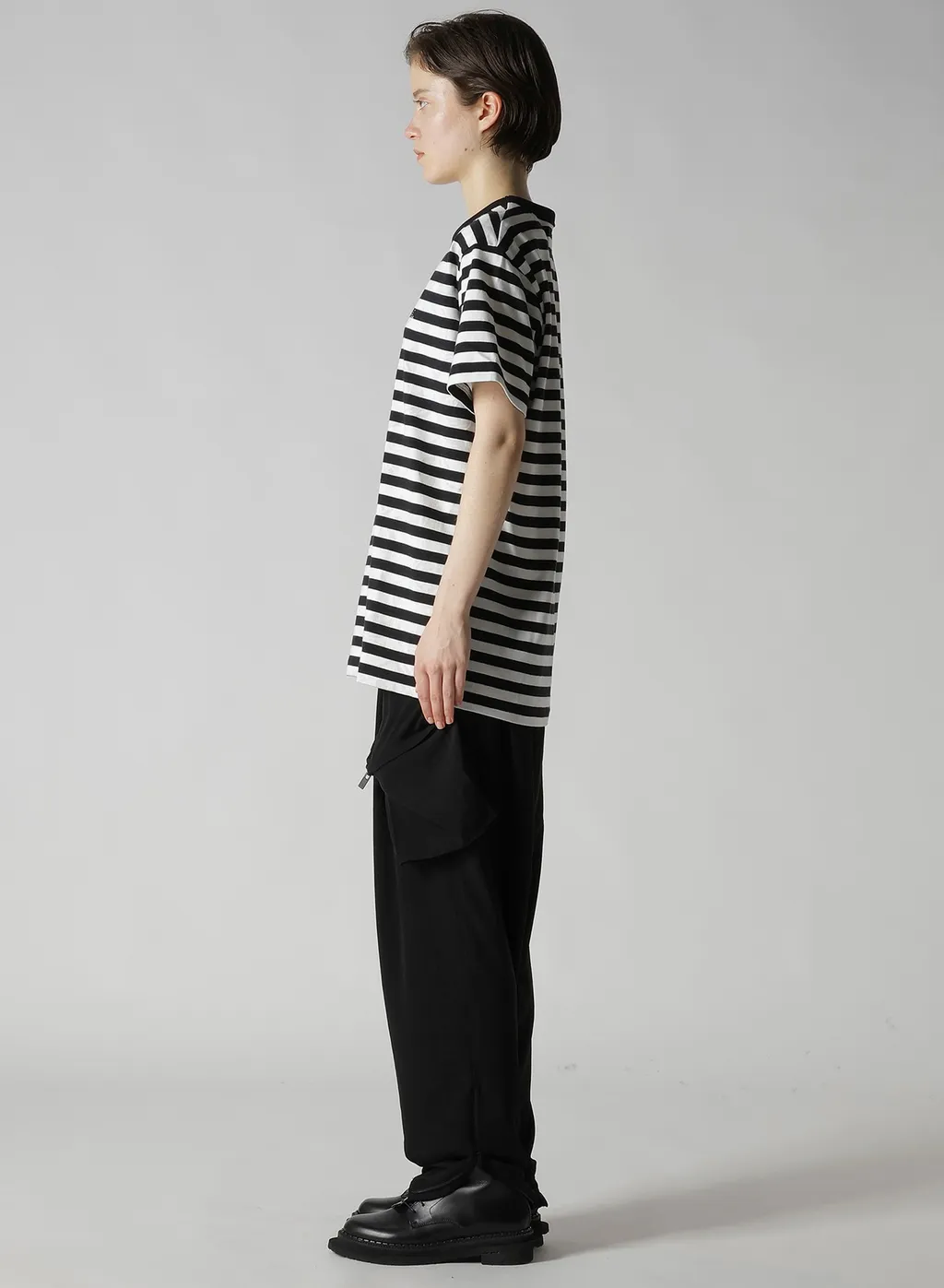 Flower Print/Stripe Y's Stitch T