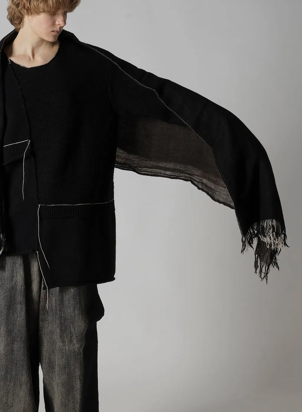 Three-Layered Wool Scarf