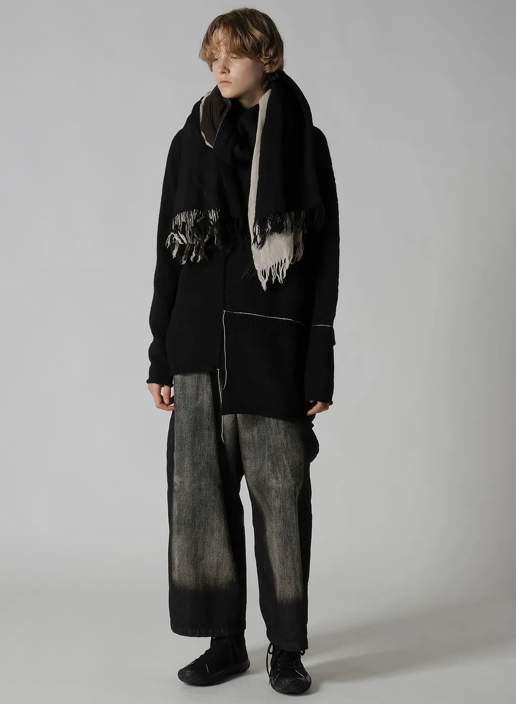 Three-Layered Wool Scarf