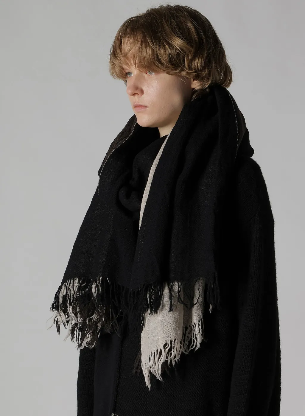 Three-Layered Wool Scarf